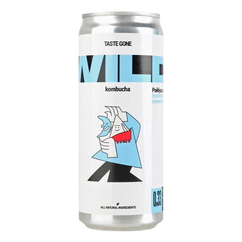 Напій газований ферментований непастеризований Ройбуш кава Комбуча Wild Kombucha з/б