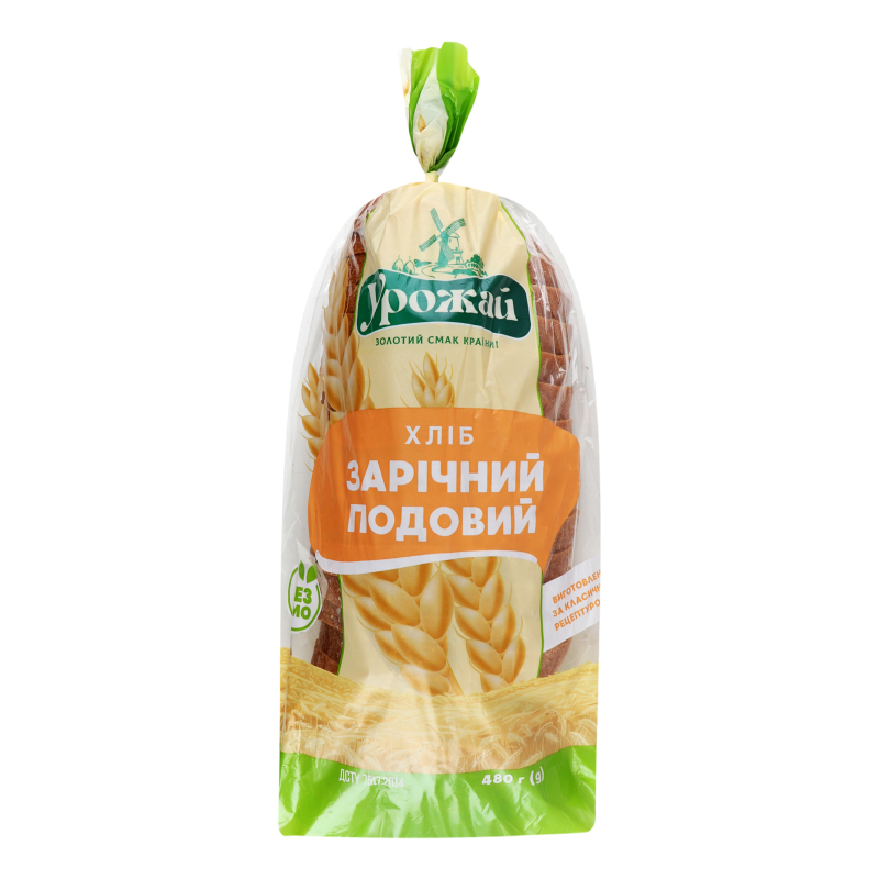 Хліб подовий овальний нарізний Зарічний Урожай м/у