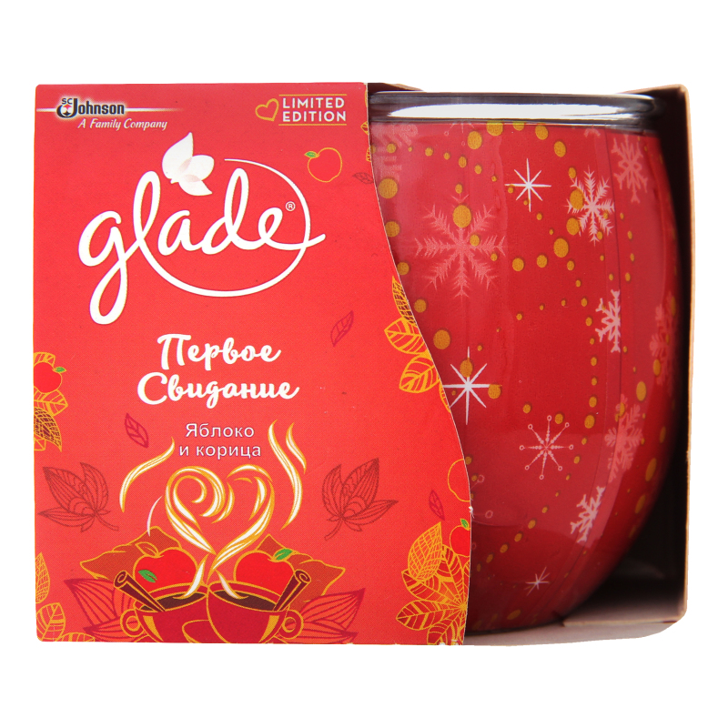 Glade свеча перв.свид.ябл/кор.аром.120г (5000204950748)