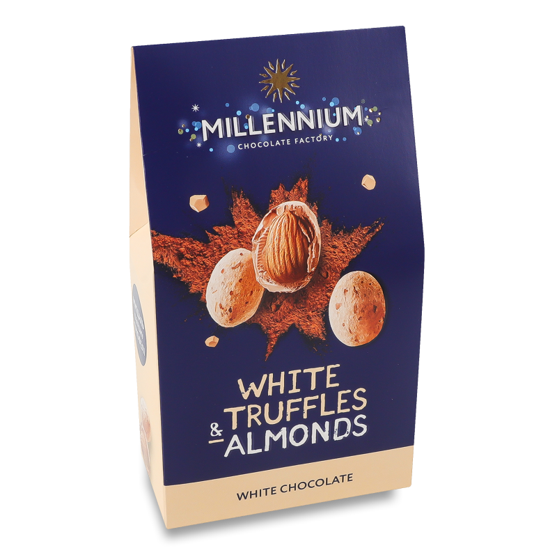 Цукерки Мигдаль в білому трюфелі 100г Millennium