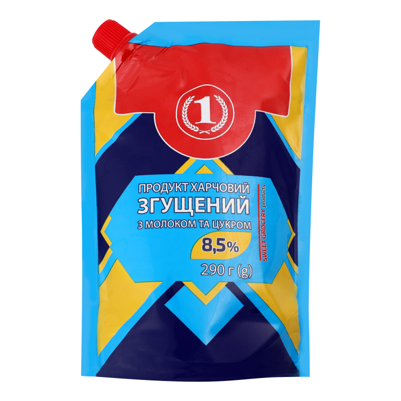 Продукт згущений 8.5% з молоком та цукром ТМ "1" д/п