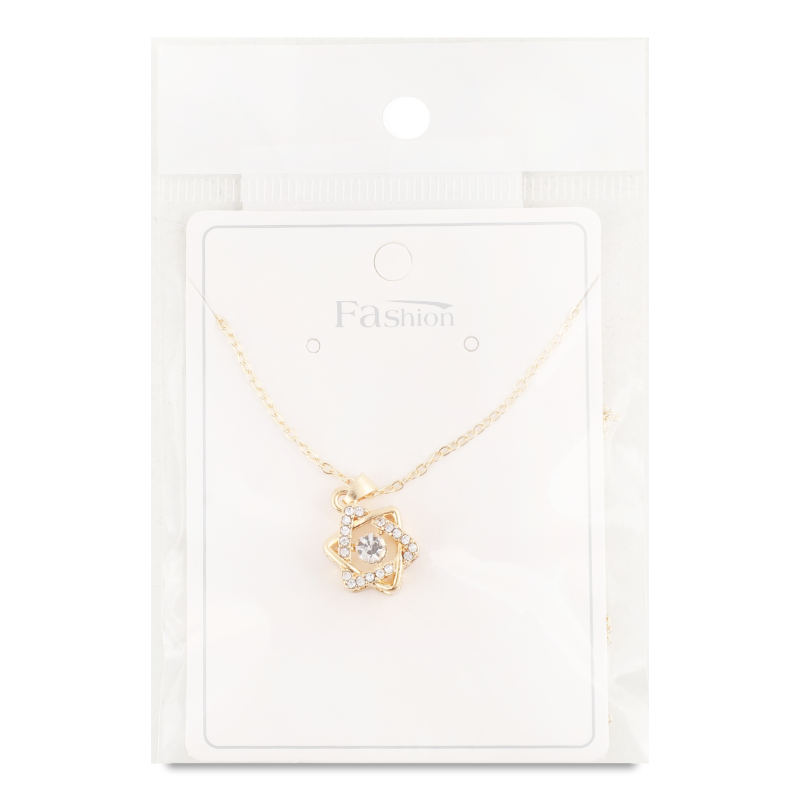 Ланцюжок жовтий метал з підвіскою 40см FHF1515