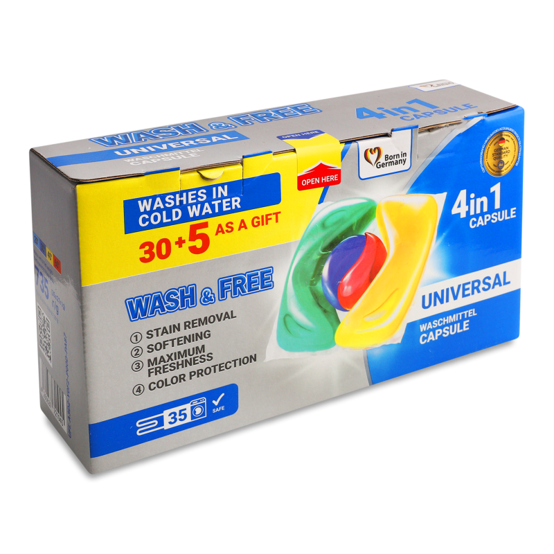 Засіб д/прання 4в1 Універсал 35*21г капсули Вош енд Фрі