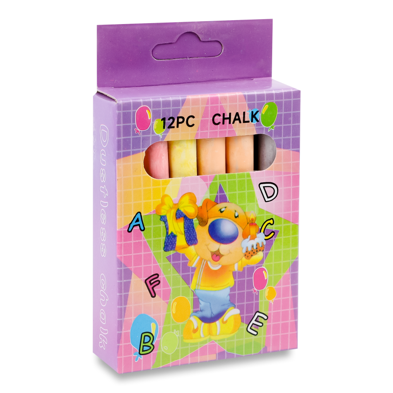 Крейда шкільна кольорова 12шт KYYW277