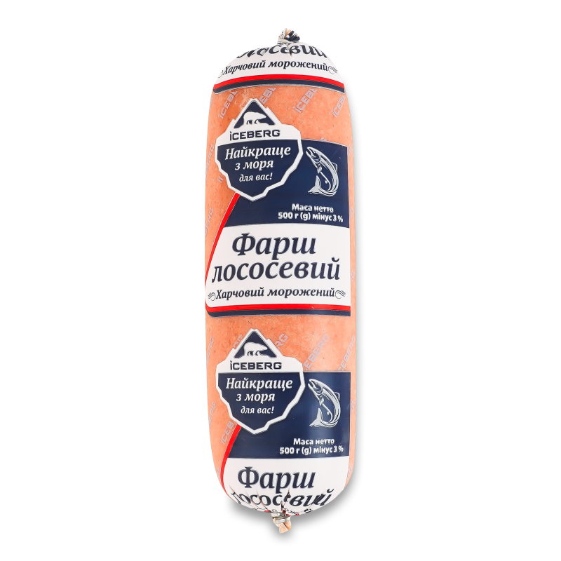 Фарш лососевий морожений 500г п/е Iceberg