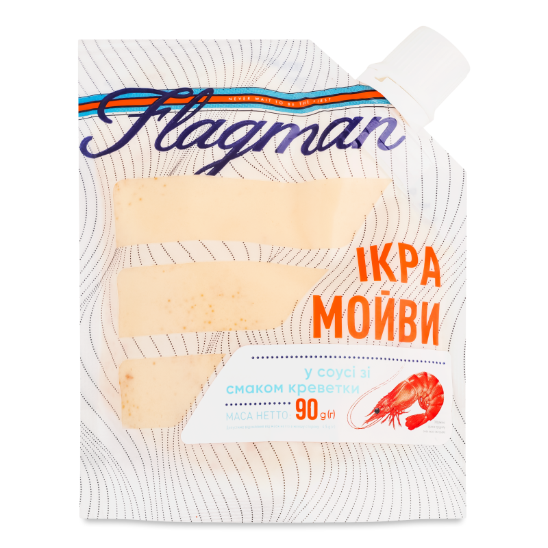 Ікра мойви з смаком креветки в соусі 90г д/п Flagman