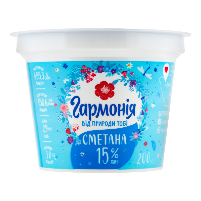 Сметана 15% Гармонія ст