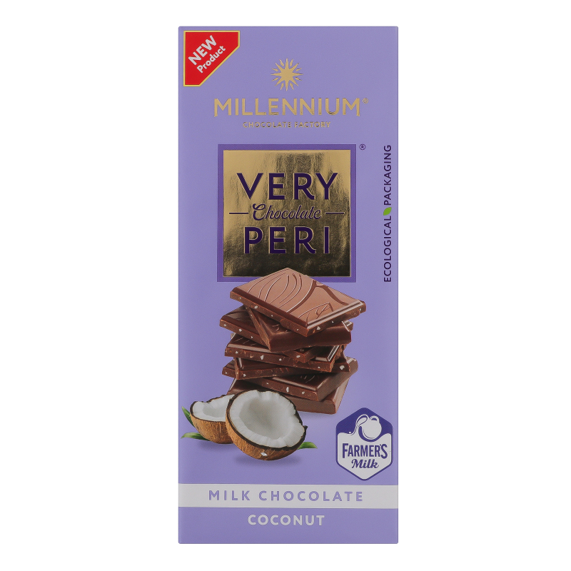 Шоколад молочный с кокосовой стружкой Very Peri Millennium м/у 85г