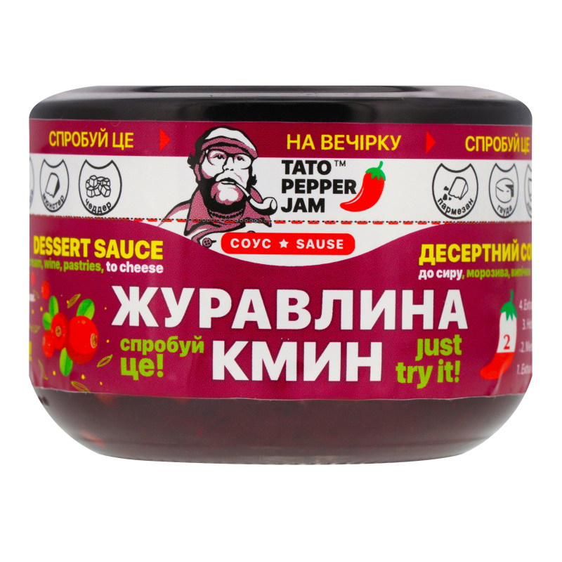 Соус десертний Журавлина-кмин Tato Pepper Jam с/б
