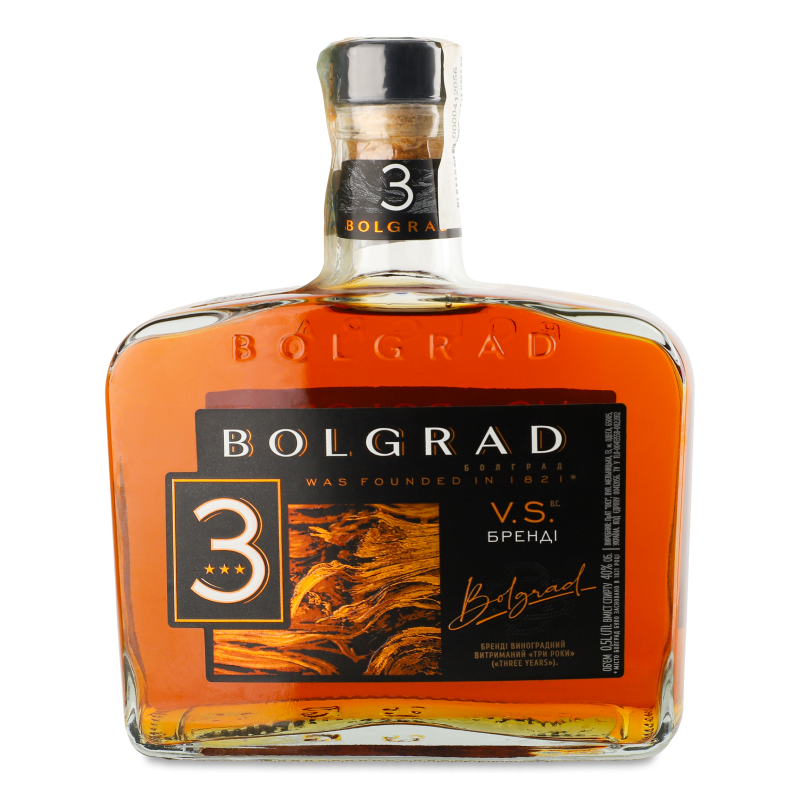 Бренді V.S. 40% 0,5л Bolgrad