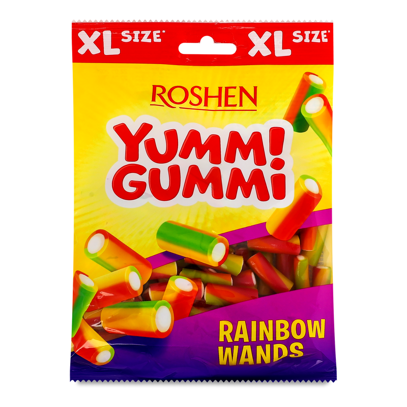 Цукерки желейні Yummi Gummi Rainbow Wands 165г Roshen