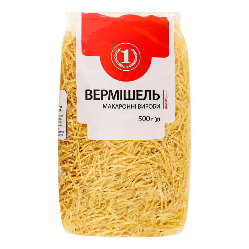 Вироби макаронні Вермішель ТМ "1" м/у