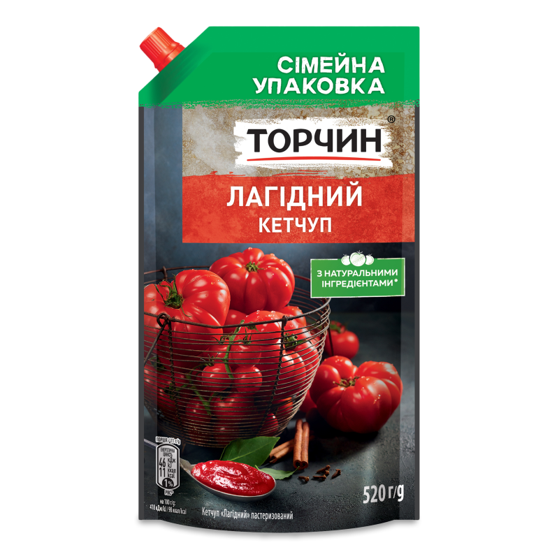 Кетчуп Лагідний 520г д/п Торчин