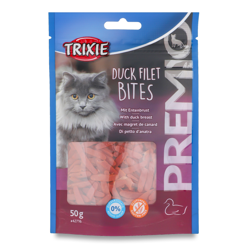 Ласощі д/котів Преміо Філе качки сушене 50г Тріксі