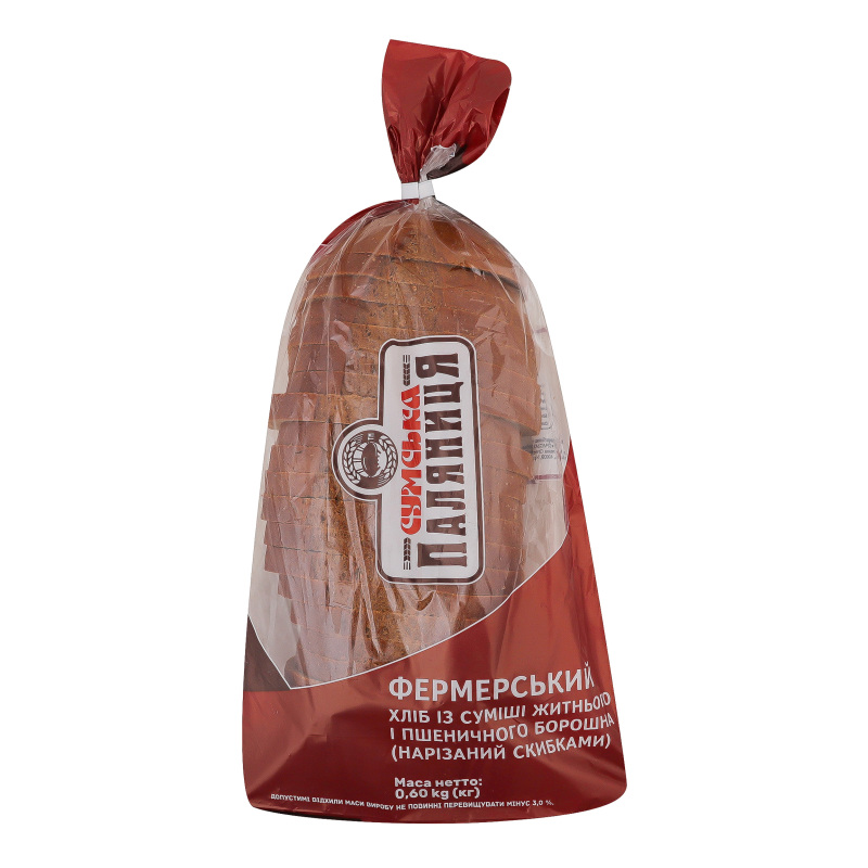 Хліб нарізний Фермерський Сумська Паляниця м/у