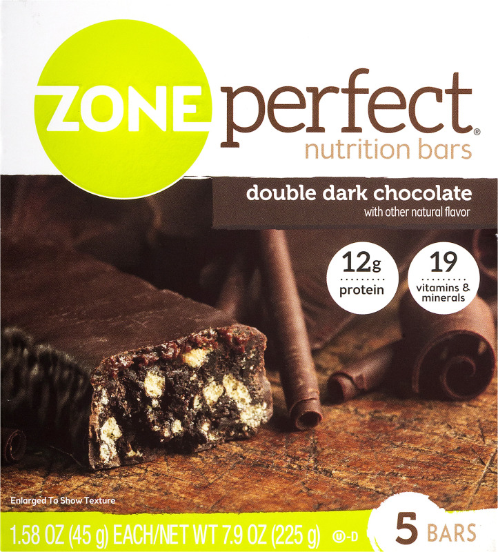 Zone Perfect Nutrition Bars Double Dark Chocolate - 5 CT