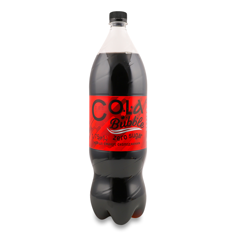 Напій безалкогольний Zero sugar сильногазований 1,75л пет Cola Bubble