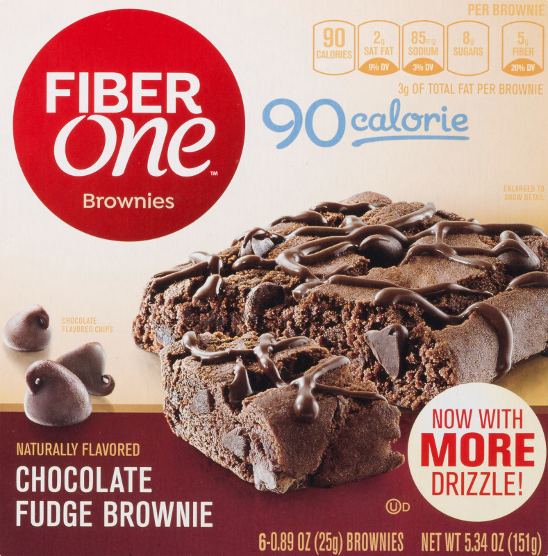 Fiber One Brownies Chocolate Fudge Brownie 6 CT Fiber One(16000423718