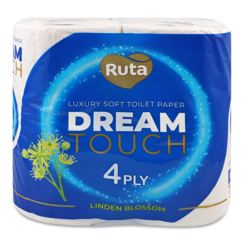 Папір туалетний Dream touch 4шари 4шт Ruta