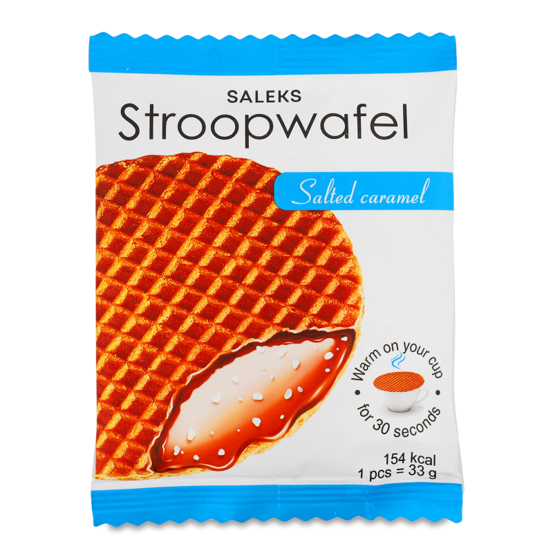 Вафля Стропвафля з солоною карамельною начинкою 33г Салекс