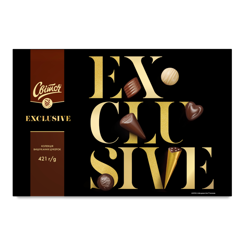 Цукерки Ексклюзив колекція шоколадних цукерок 421г Світоч