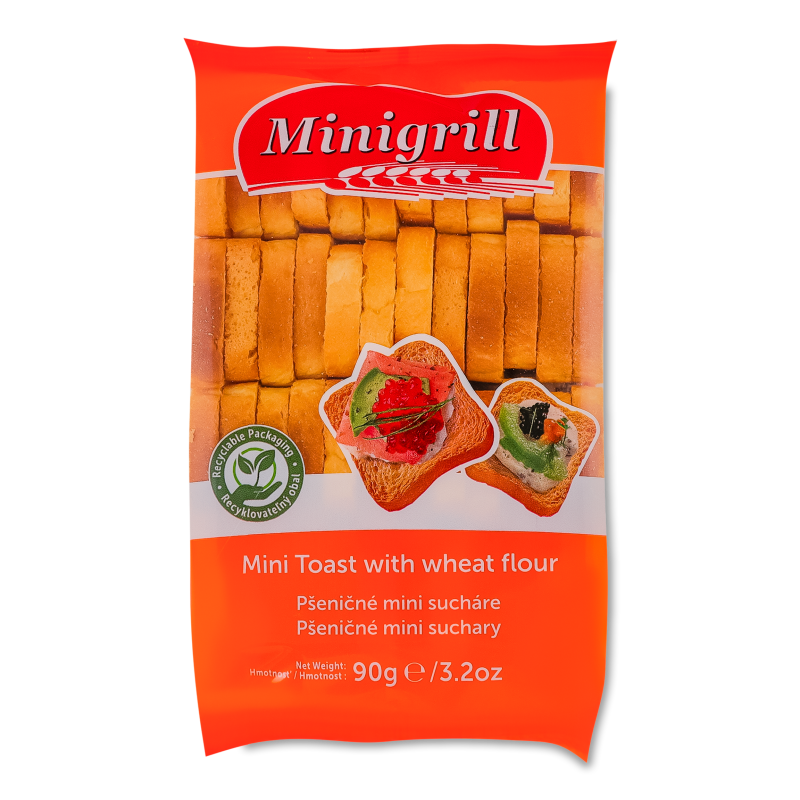 Тости пшеничні Minigrill 90г Diatosta