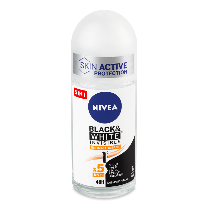 Антиперспірант Black&White Invisible Ultimate impact кульковий 50мл Nivea
