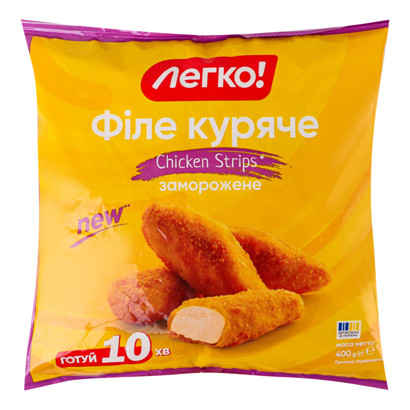 Филе куриное замороженное Chicken strips Легко! м/у 400г Легко