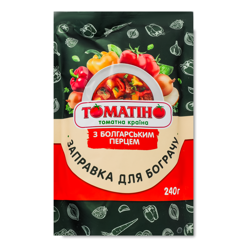 Заправка д/бограчу з болгарським перцем 240г д/п Томатіно