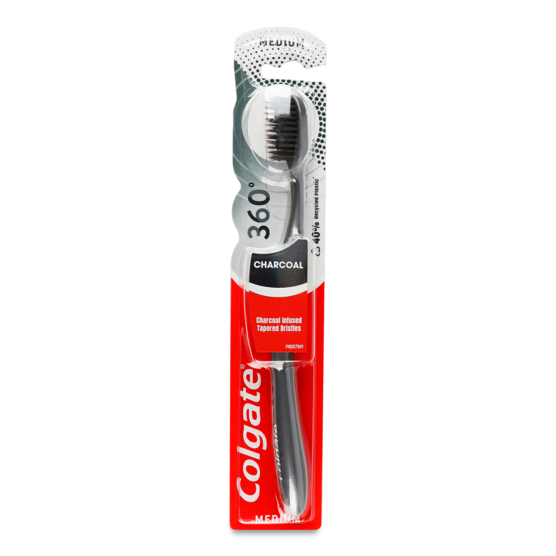 Щітка зубна 360 Деревне вугілля середня Colgate