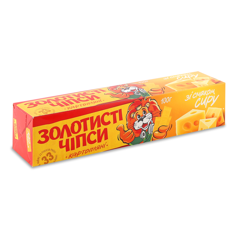 Чипси Золотисті з сиром 100г Жайвір