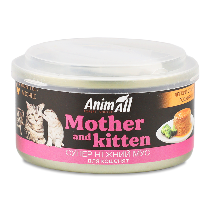 Корм д/котів та кошенят легкий старт годування 85г ж/б AnimAll