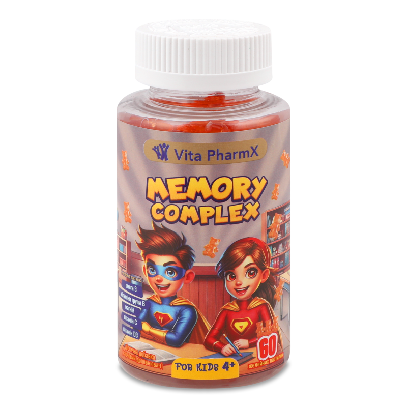 Добавка дієтична д/дітей Memory Complex від 4років 60пастилок жувальних Vita PharmX