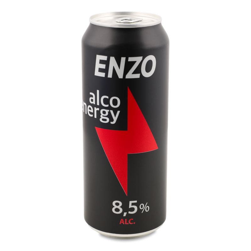 Напій енергетичний Alco Energy сильногазований 8,5% 500мл ж/б Enzo