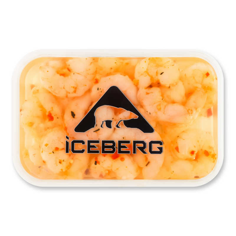 Креветки хвости в олії з спеціями 200г Iceberg