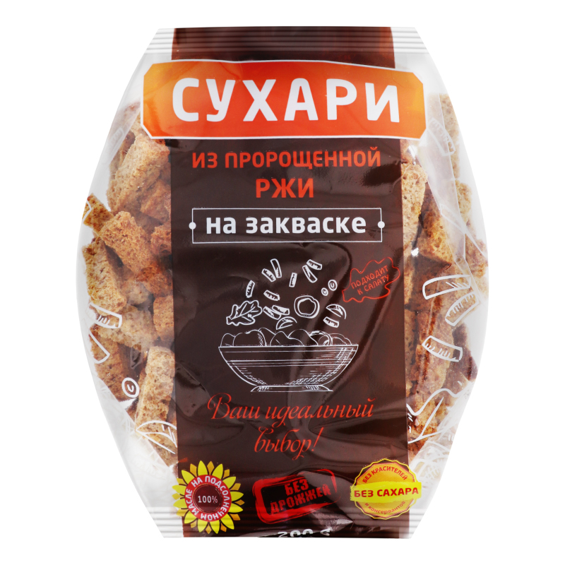 Сухари из пророщенной ржи на закваске Galfim м/у 200г Galfim ...