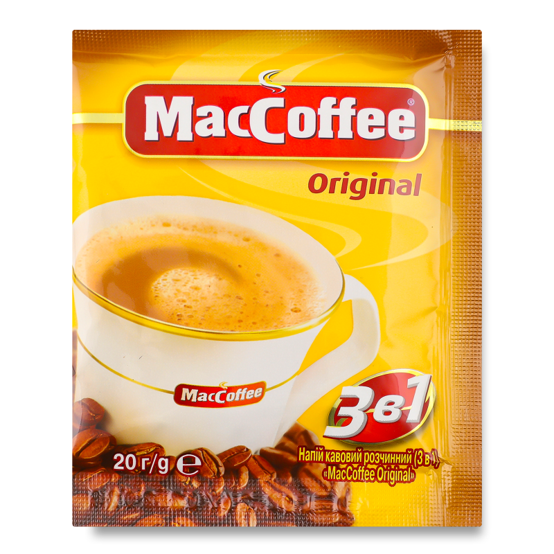 Напій кавовий Original 3в1 розчинний 20г стік MacCoffee