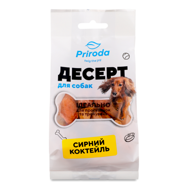 Десерт д/собак Сирний коктейль 100г Природа