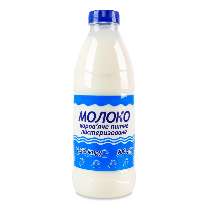 Молоко пастеризоване 2,5% 900г пет Дживальдіс