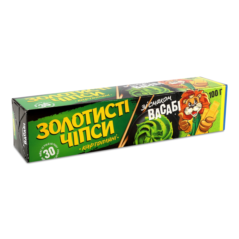 Чипси з смаком Васабі 100г Золотисті