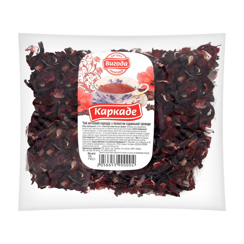 Чай цветочный из лепестков суданской розы Каркаде Вигода м/у 70г Вигода ...