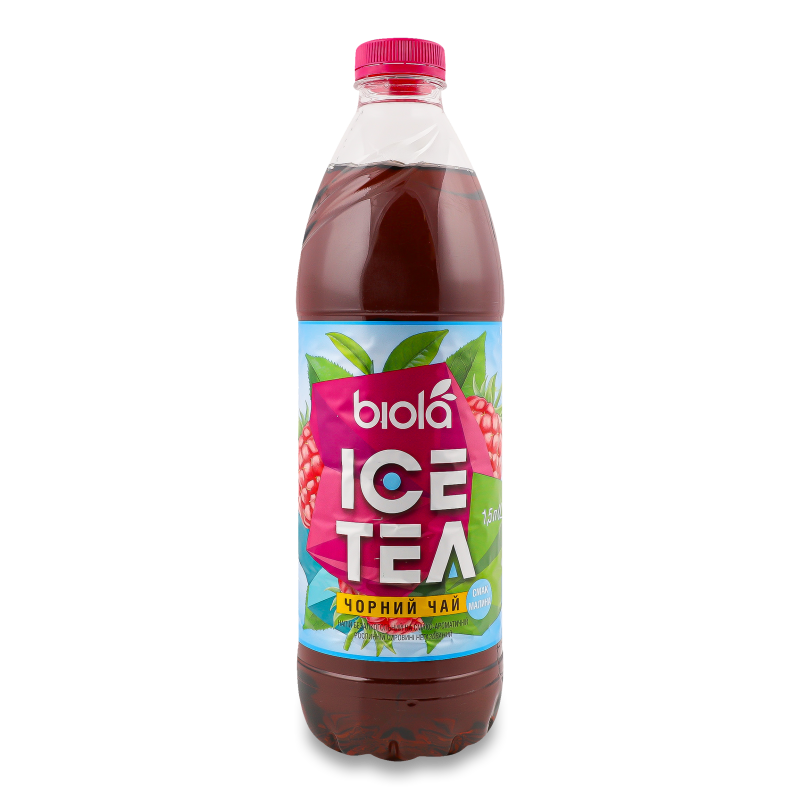 Чай холодний чорний смак Малина 1,5л пет Біола