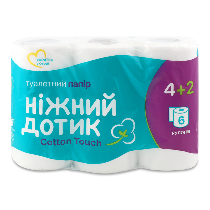 Папір туалетний 2шари 6шт Ніжний дотик