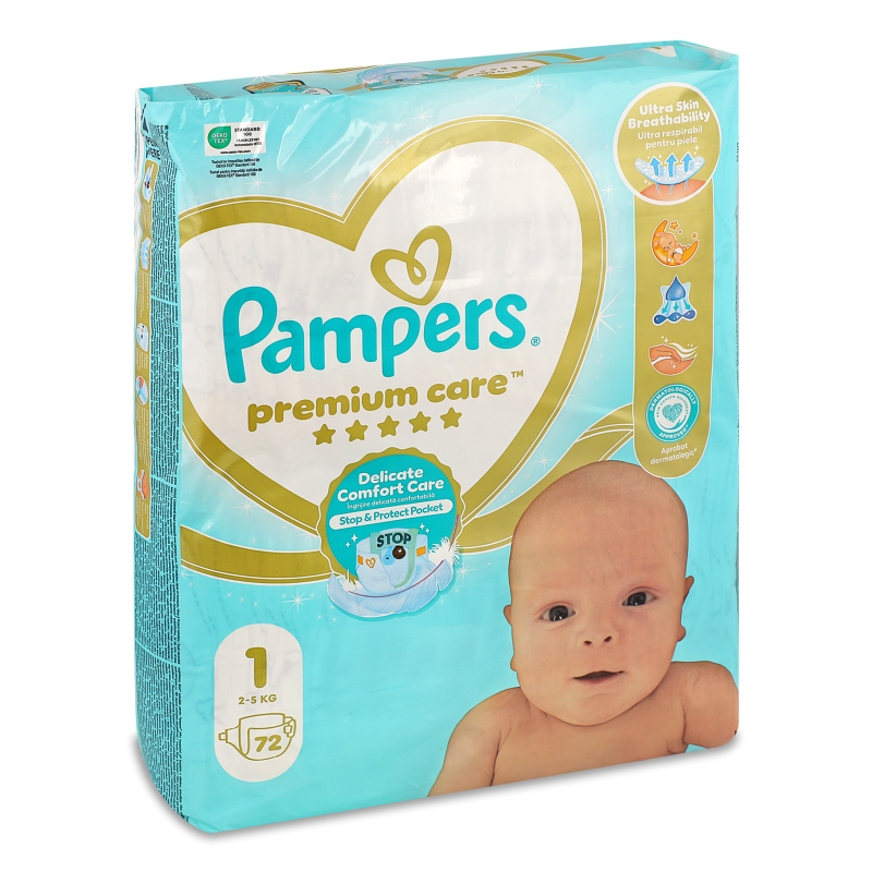 Підгузки Преміум Кеа Ньюбон 2-5кг 72шт Памперс