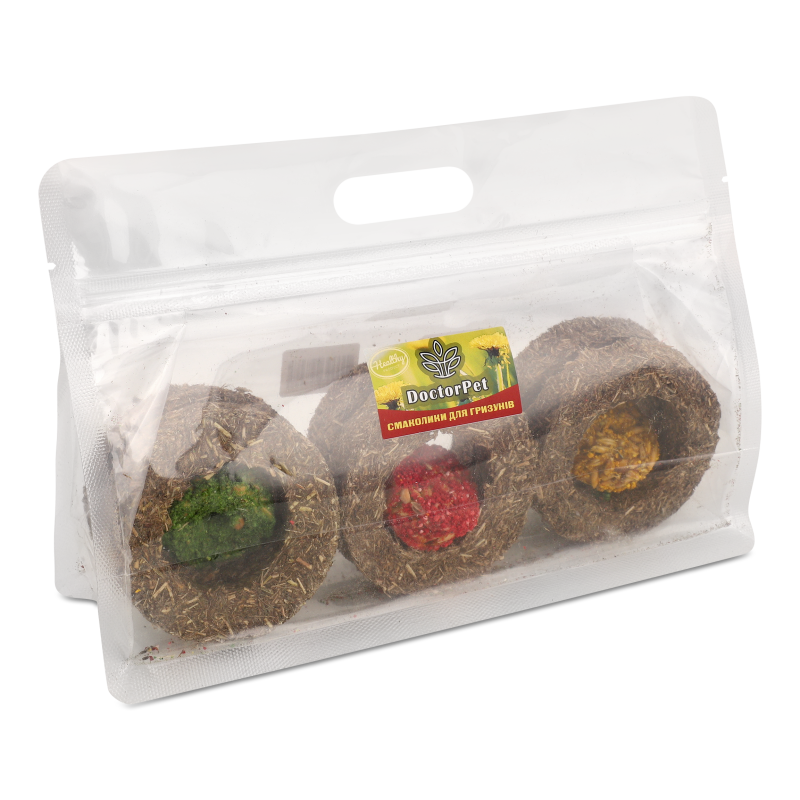 Кільця трав’яні д/гризунів 6шт Doctor Pet