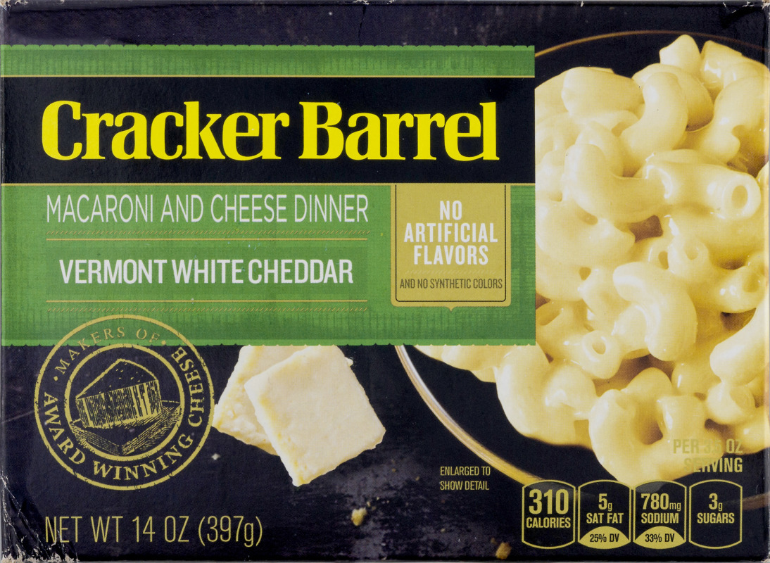 Cracker Barrel Macaroni And Cheese Dinner Vermont White Cheddar Cracker