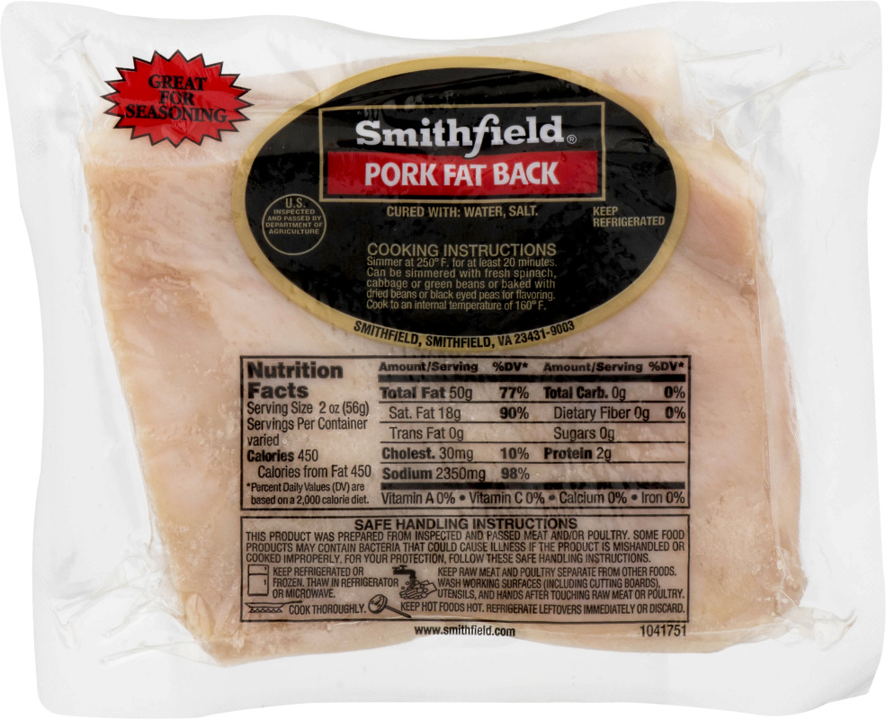 Smithfield Pork Fat Back Smithfield(208229600005) customers reviews
