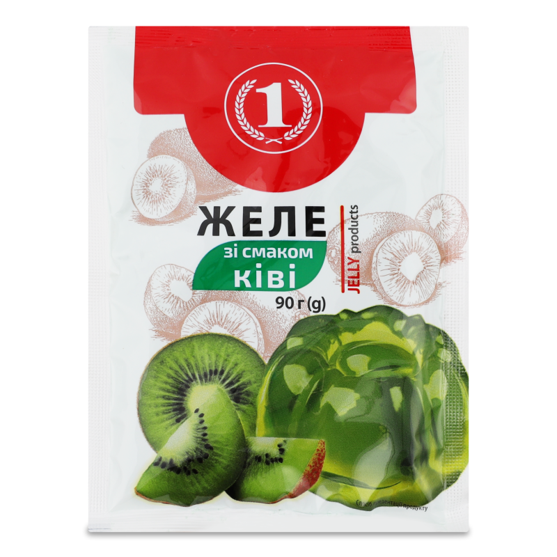 Желе з смаком ківі 90г ТМ “1”