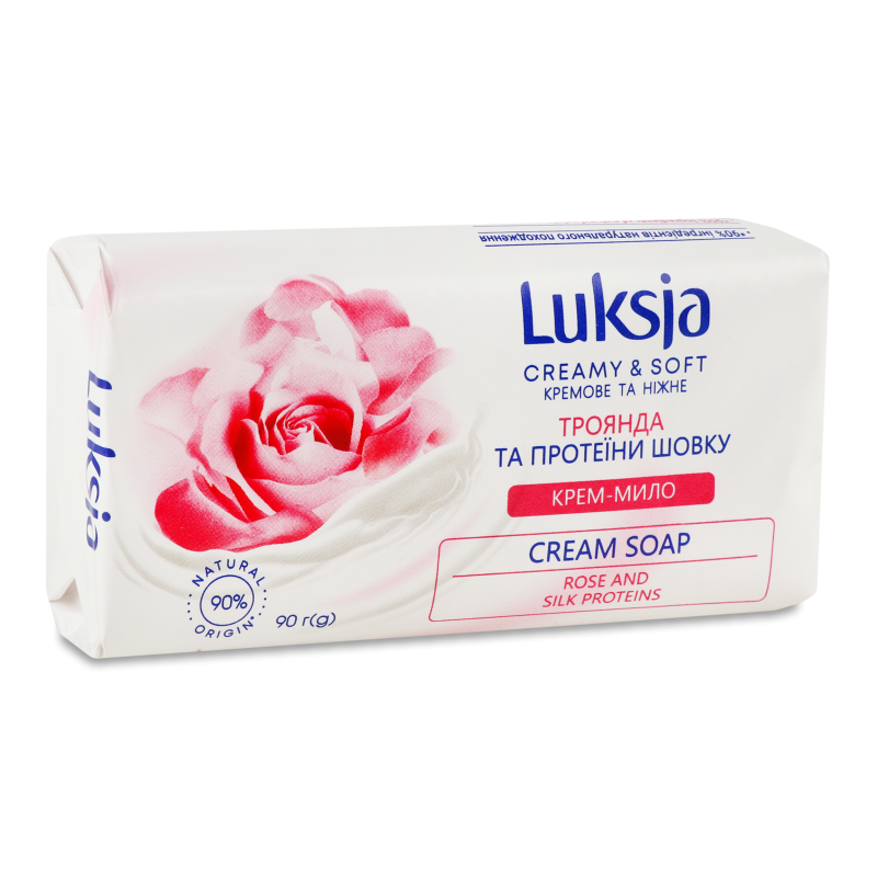 Крем-мило Троянда та протеїн шовку 90г Луксія