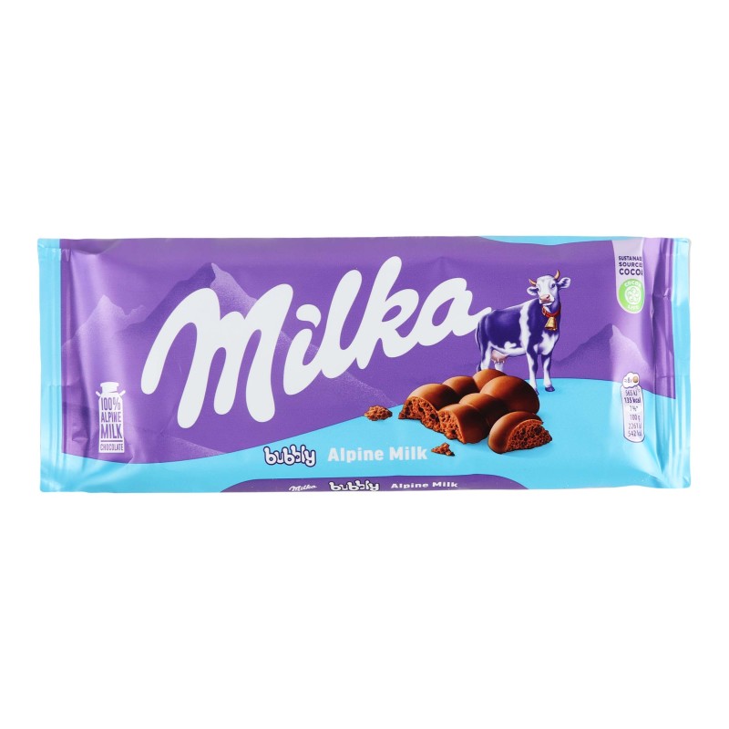 Шоколад молочний пористий Bubly Milka м/у
